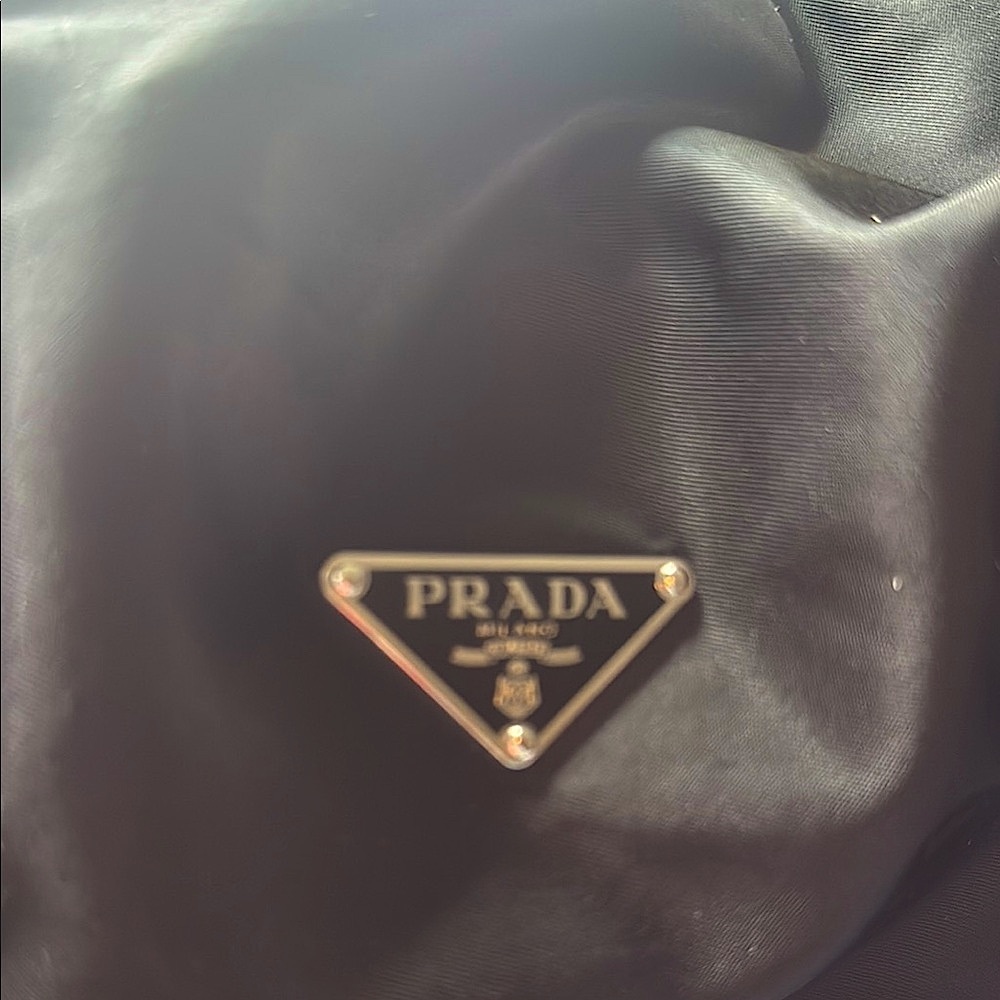 Prada Black Nylon Bag with Leopard twilly - Picture 3 of 6